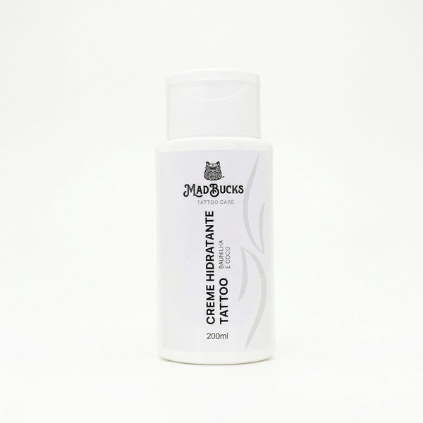 Frasco do Creme Hidratante Tattoo Madbucks de 200ml