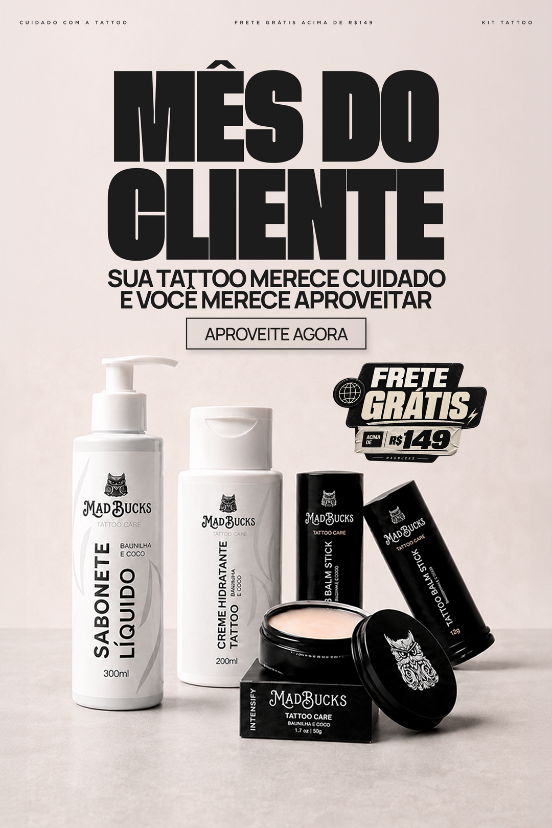 Rotina completa para sua tattoo