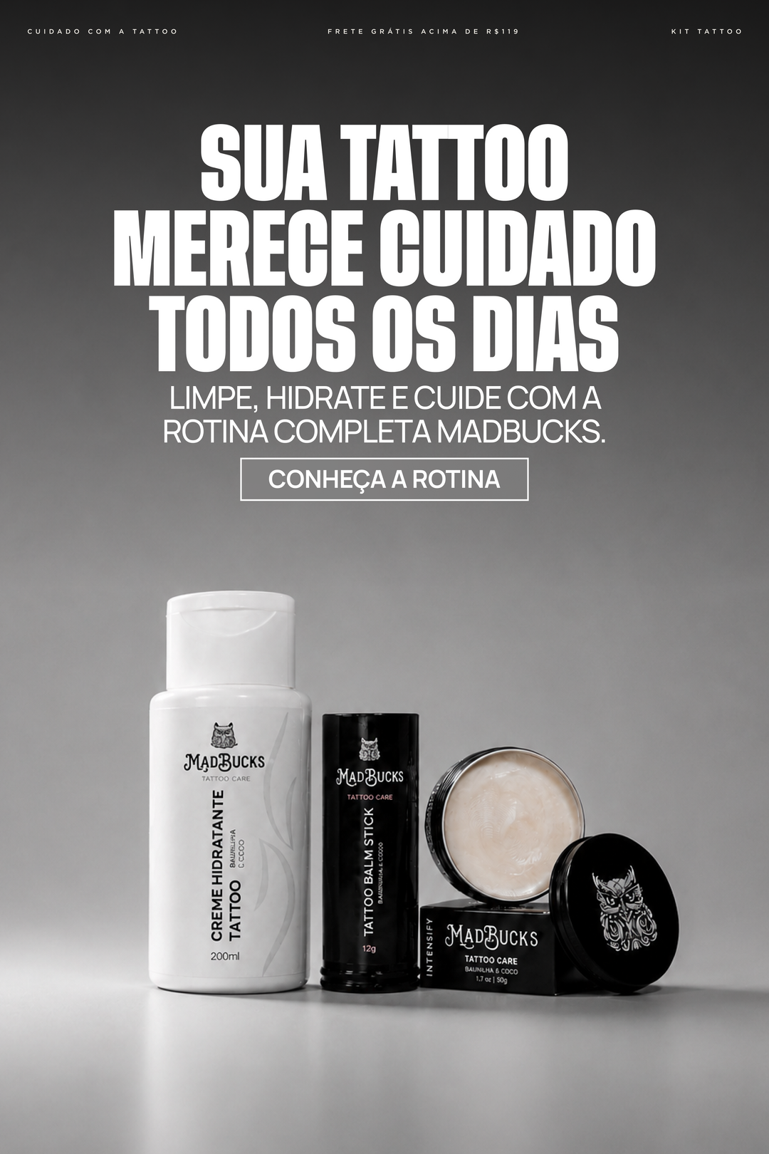 Rotina completa para sua tattoo