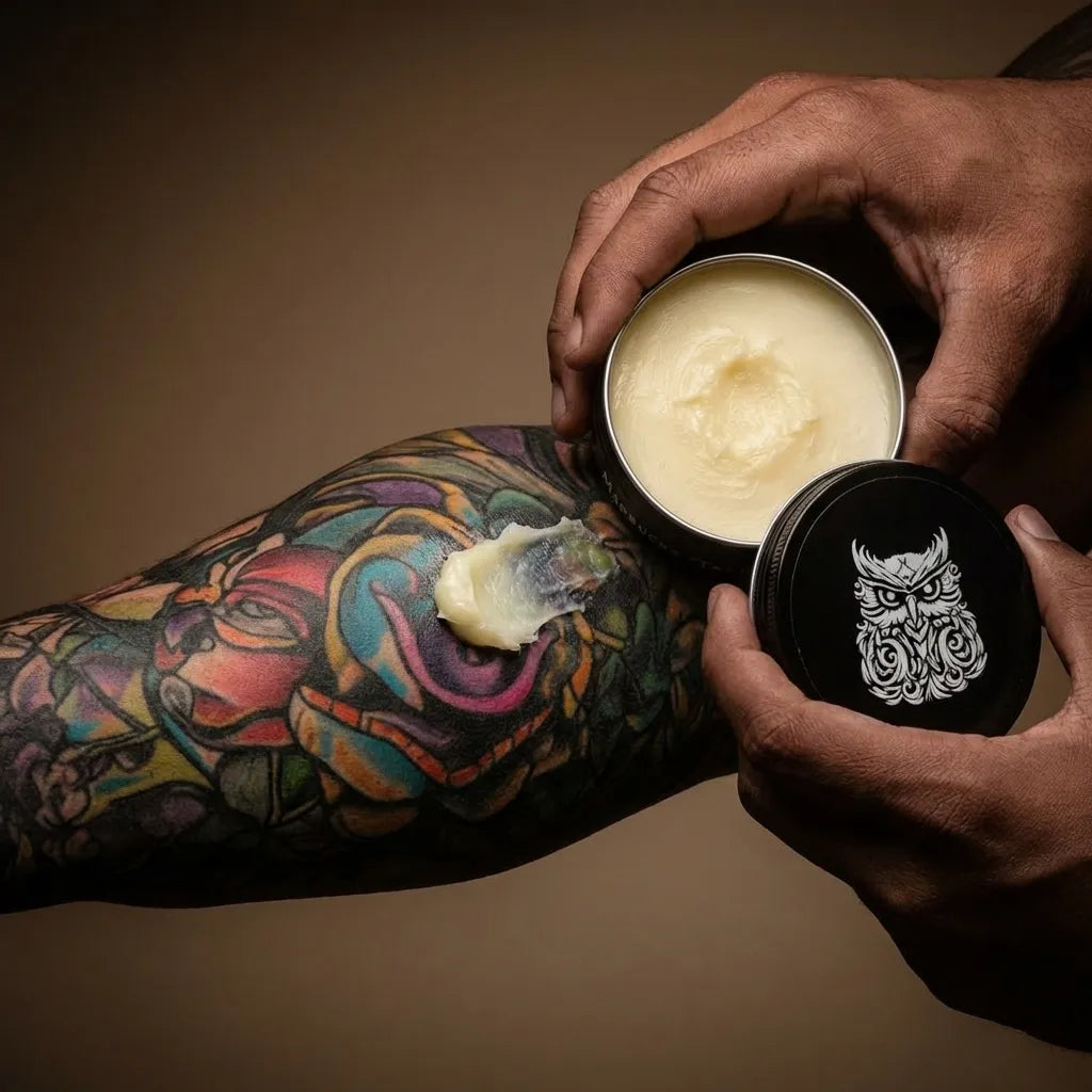 Produtos Madbucks para cuidado de tatuagem